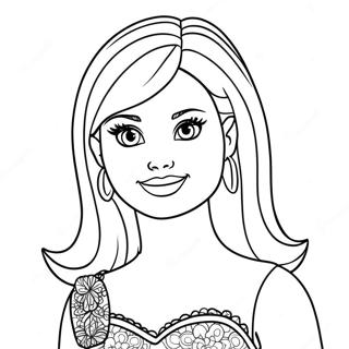 Barbie Head Coloring Page 28243-22635