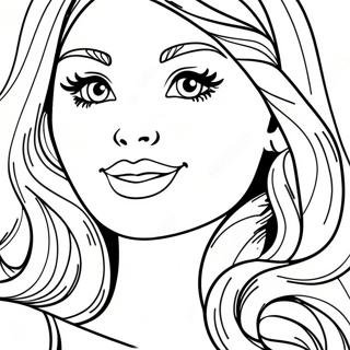 Barbie Head Coloring Page 28243-22636