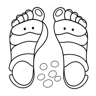 Cute Cartoon Feet Coloring Page 28254-22645