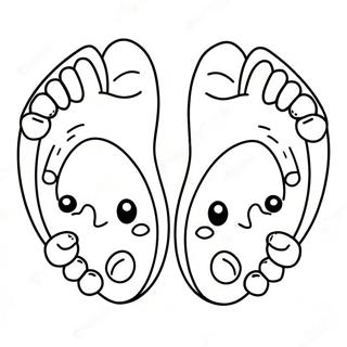 Cute Cartoon Feet Coloring Page 28254-22646