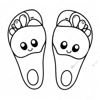 Cute Cartoon Feet Coloring Page 28254-22647