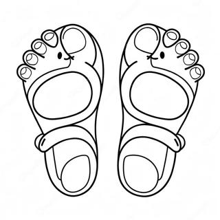 Cute Cartoon Feet Coloring Page 28254-22648