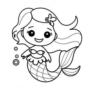 Cute Mermaid Coloring Page 28263-22649