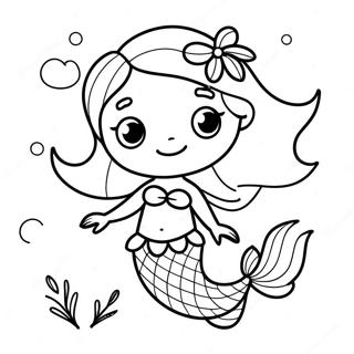 Cute Mermaid Coloring Page 28263-22652