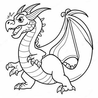 Fire Breathing Dragon Coloring Page 2826-2294