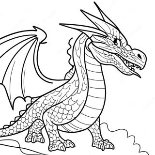 Fire Breathing Dragon Coloring Page 2826-2296