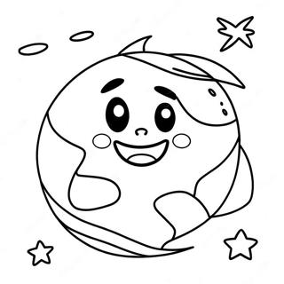 Luna And Earth In The Night Sky Coloring Page 28274-22664