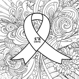 Type 1 Diabetes Awareness Ribbon Coloring Page 28293-22673