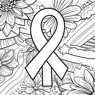 Type 1 Diabetes Awareness Ribbon Coloring Page 28293-22675