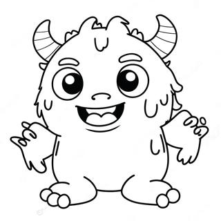 Cute Diabetes Monster Coloring Page 28294-22685