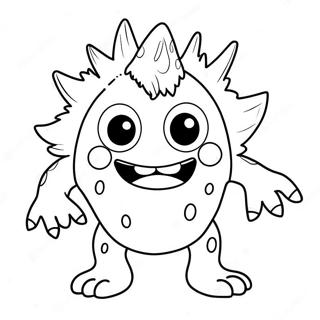 Cute Diabetes Monster Coloring Page 28294-22686