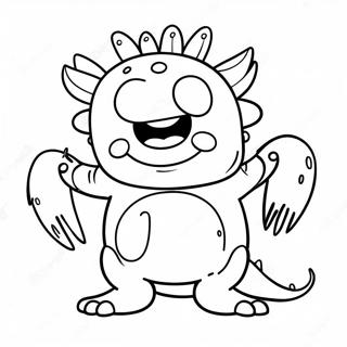 Cute Diabetes Monster Coloring Page 28294-22687