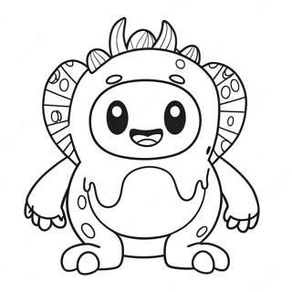 Cute Diabetes Monster Coloring Page 28294-22688