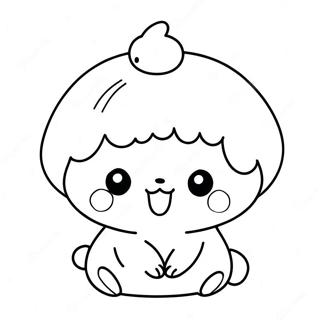 Cute Pompompurin With A Hat Coloring Page 282-227