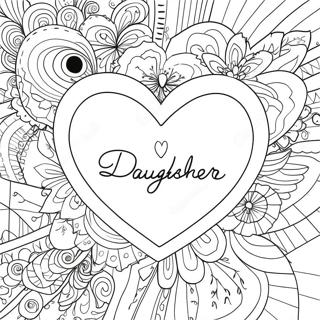 I Love My Daughter Heart Coloring Page 28313-22690