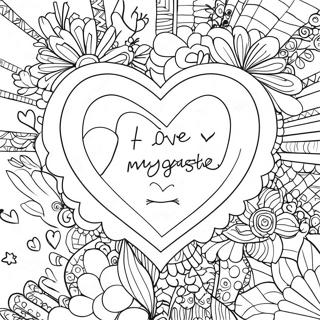 I Love My Daughter Heart Coloring Page 28313-22691