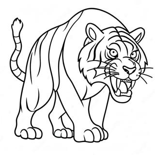 Saber Tooth Tiger Coloring Page 28323-22697