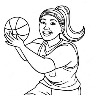 Caitlin Clark Basketball Action Coloring Page 28333-22707