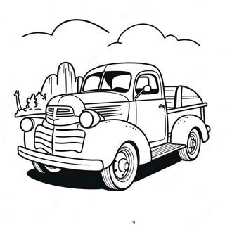 Vintage Pickup Truck Coloring Page 28344-22717