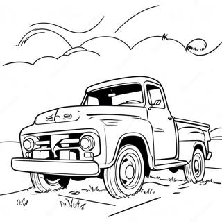 Vintage Pickup Truck Coloring Page 28344-22720