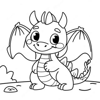 Friendly Dragon Flying Coloring Page 28354-22727