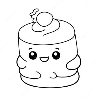 Cute Marshmallow Coloring Page 28373-22733