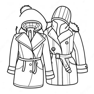 Winter Clothes Coloring Pages