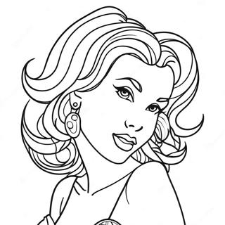 Vintage Tattoo Pin Up Coloring Page 28394-22761