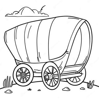 Oregon Trail Wagon Coloring Page 28423-22778