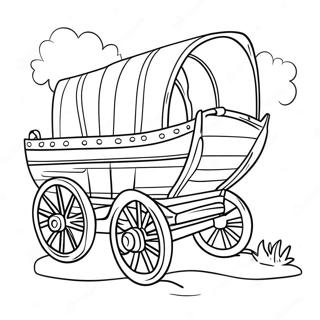 Oregon Trail Wagon Coloring Page 28423-22779