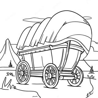 Oregon Trail Wagon Coloring Page 28423-22780