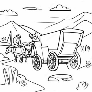 Oregon Trail Pioneers Coloring Page 28424-22789