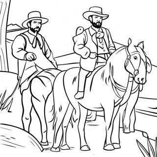 Oregon Trail Pioneers Coloring Page 28424-22790