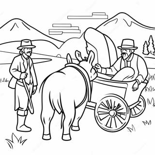 Oregon Trail Pioneers Coloring Page 28424-22791