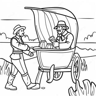 Oregon Trail Pioneers Coloring Page 28424-22792