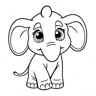 Cute Horton The Elephant Coloring Page 28434-22787