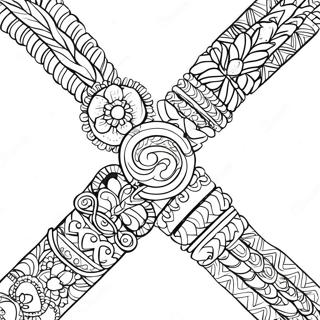 Friendship Bracelet Design Coloring Page 28453-22803