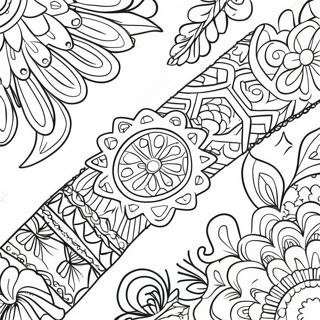 Friendship Bracelet Design Coloring Page 28453-22804