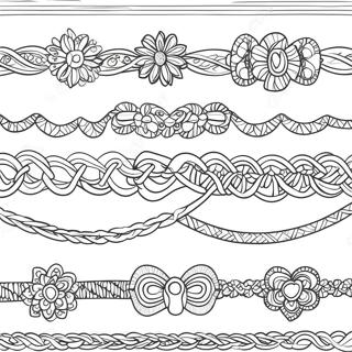 Colorful Friendship Bracelets Coloring Page 28454-22805