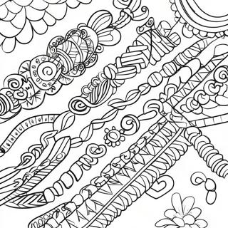 Colorful Friendship Bracelets Coloring Page 28454-22807