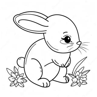 Realistic Bunny Coloring Pages