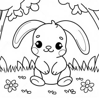 Realistic Bunny Coloring Pages