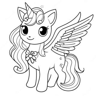 Unicorn Kitty With Sparkling Wings Coloring Page 2846-2311