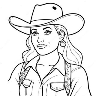 Jessie In Cowgirl Outfit Coloring Page 28494-22840