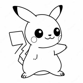 Cute Pikachu Playing Coloring Page 28504-22846