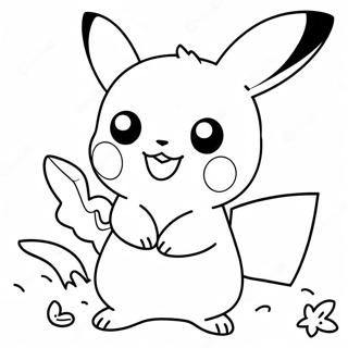 Cute Pikachu Playing Coloring Page 28504-22847