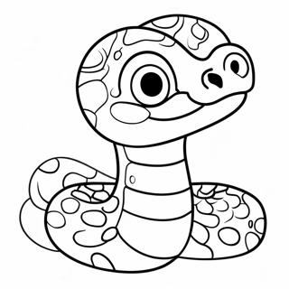 Cute Cartoon Python Coloring Page 28544-22874