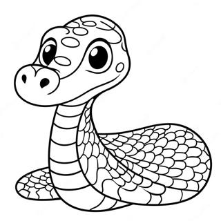 Cute Cartoon Python Coloring Page 28544-22876