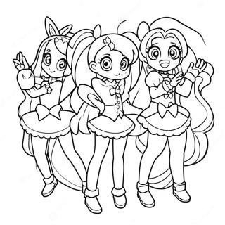 Magical Precure Team Coloring Page 28554-45645