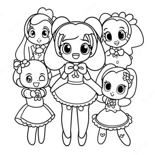 Magical Precure Team Coloring Page 28554-45647